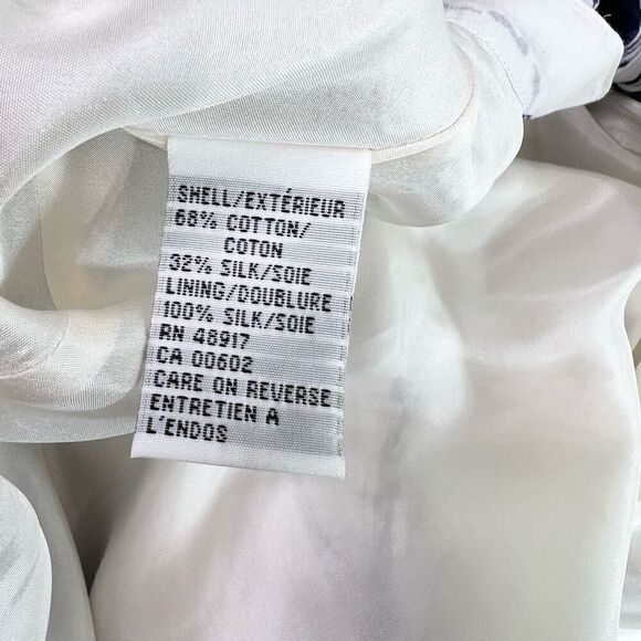 Calvin Klein Skirt Womens 14 Black & White Floral Print Silk Mini Pleated NWT - Picture 6 of 9